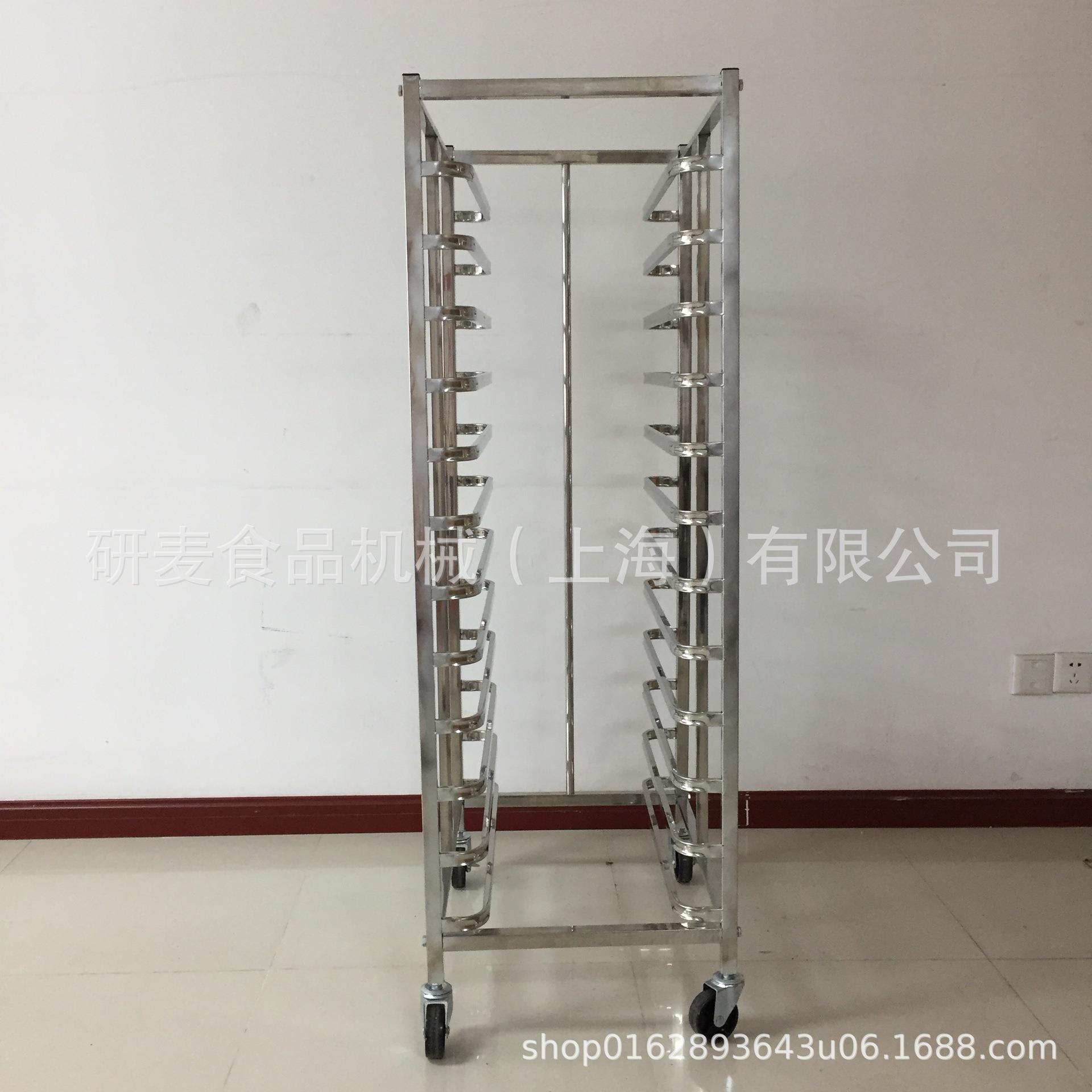 12盘不锈钢烤盘架 带万向轮活动式饼盘车 面包架 烘焙车架