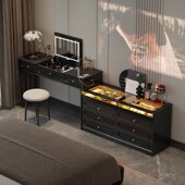 翻盖镜子梳妆台首饰柜家用落地现代简约卧室收纳柜一体化妆桌斗柜