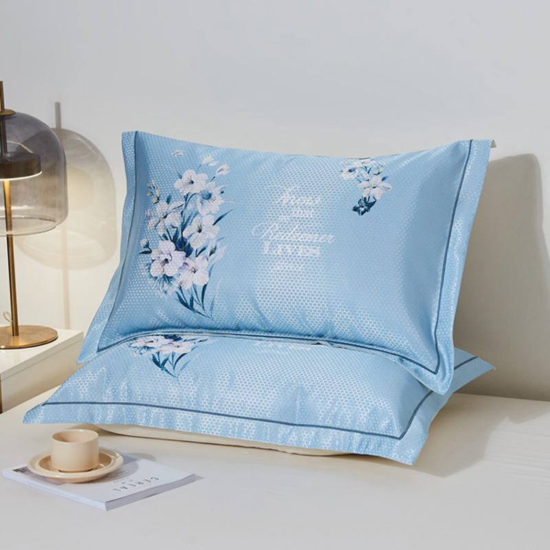优选夏天900D冰丝凉感枕套48x74cm单人夏季凉席枕头套子2个枕皮一