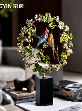 优选喜上眉梢摆件新中式复古办公室客厅酒柜家居装饰品艺术乔迁礼