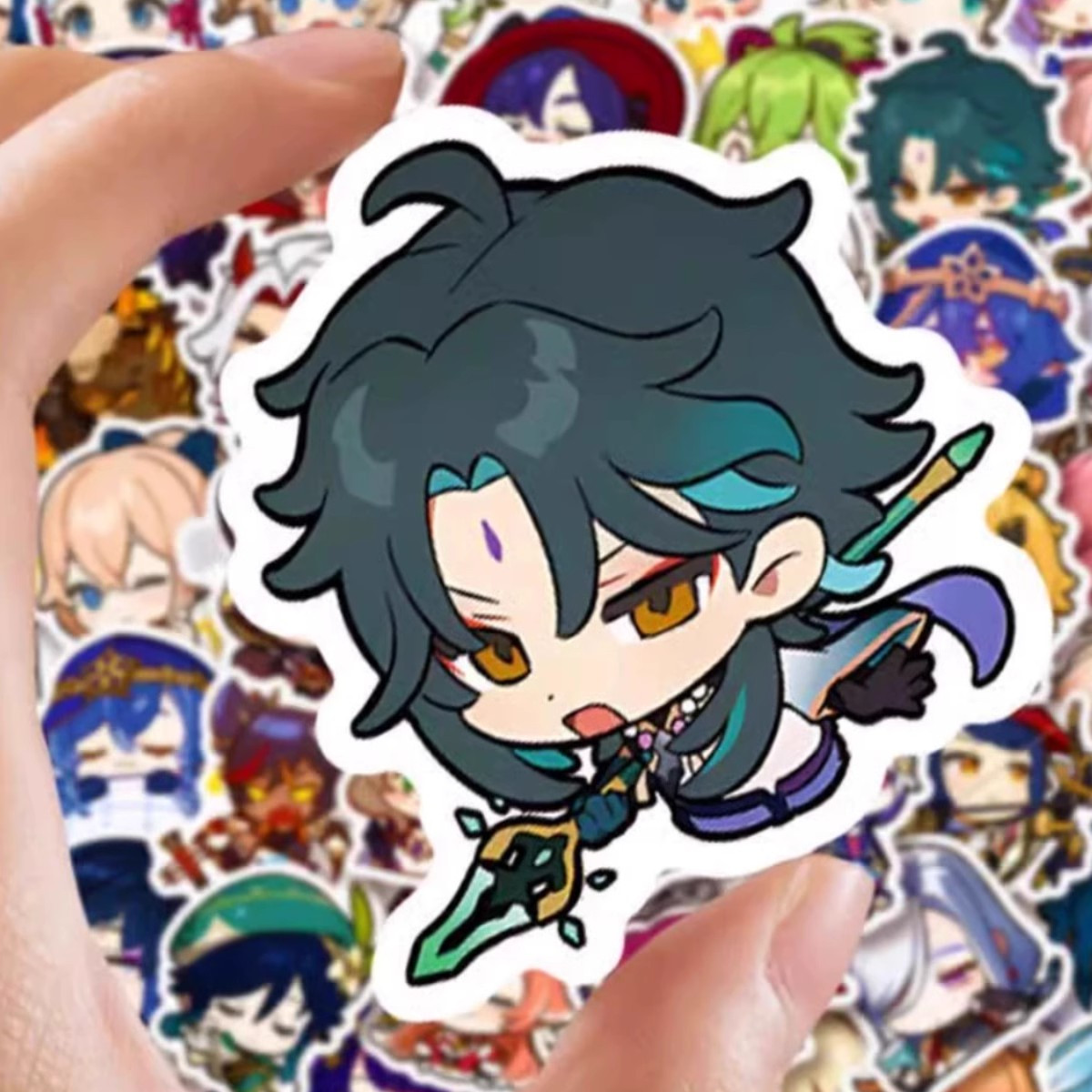 50张原神Q版表情贴纸魈宝游戏周边可爱装饰贴画笔记本手机壳贴纸