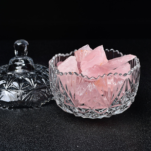天然粉晶原石摆件原矿毛料鱼缸花盆瓶装饰矿石标本石招桃花旺人缘