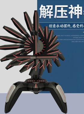 牛顿摆钢铁人混沌摆永动机创意家居桌面摆件装饰科技感解压治愈系