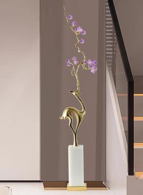 轻奢紫水晶招财鹿摆件客厅玄关壁龛电视柜家居工艺礼品摆饰乔迁入