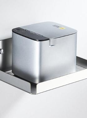 304不锈钢加厚壁挂外卖出单印表机架子厨房后厨置物支架打孔免钉