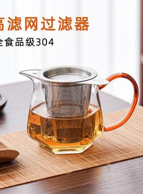304不锈钢食品级过滤网配套玻璃公杯泡茶内胆茶壶泡茶壶加深茶漏