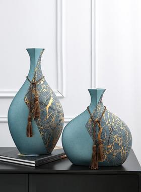 新中式陶瓷花瓶艺术复古摆设客厅样板间玄关电视柜桌面装饰品摆件