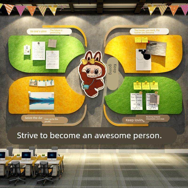 办公室氛围布置毛毡板照片墙面贴企业文化公司公告栏员工风采展示,家居饰品,文化墙贴,淘宝优惠券,粉丝福利购,淘宝优惠卷