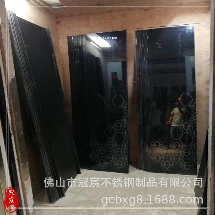 电梯门装饰板不锈钢蚀刻花纹板 电镀玫瑰金镜面电梯板 腐蚀不锈钢
