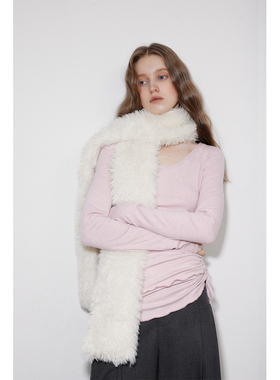 in modo diverso 造型利器 原创环保皮草毛毛保暖柔软围巾女冬