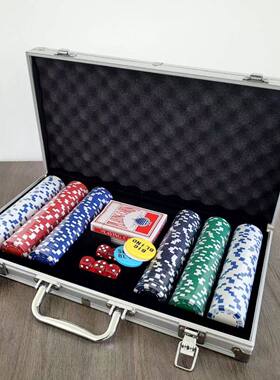 热卖新款poker chips set德州扑克筹码套装手提筹码箱