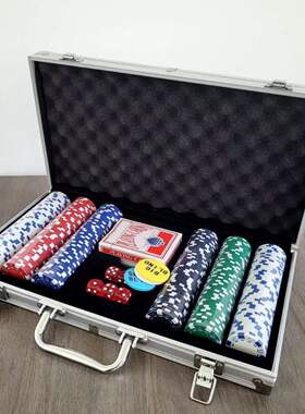 热卖新款poker chips set德州扑克筹码套装手提筹码箱
