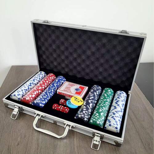 热卖新款poker chips set德州扑克筹码套装手提筹码箱