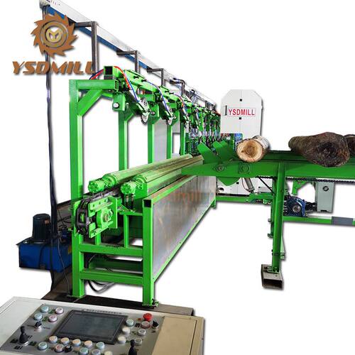 邢台亚士达定制全自动锯木流水双立式带锯机组 原木木材开料设备