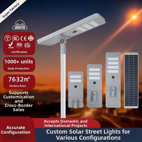 Outdoor Integrated Solar Street Light for Road Engineering.