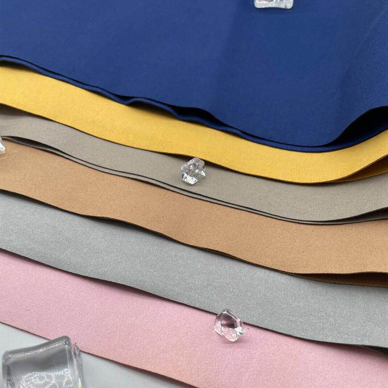 现货黑色绒面超纤0.6厚度超纤信封绒布袋束口袋翻毛皮超皮料哑光