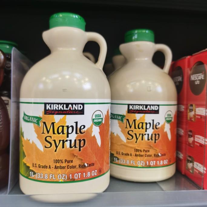 包邮加拿大kirkland maple syrup可兰枫叶树糖浆枫糖浆1升 A级