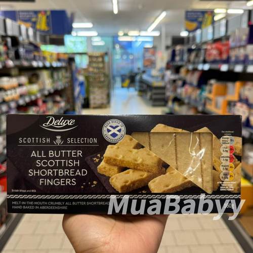 现货 英国deluxe苏格兰黄油曲奇饼干Shortbread奶香手指饼干160g