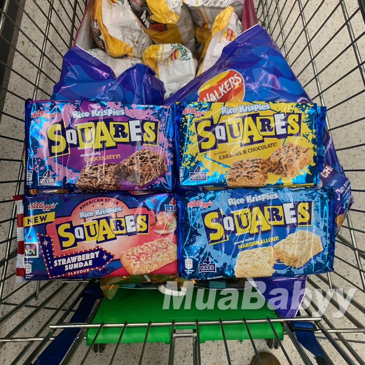 现货 英国Kellogg's家乐氏牛奶巧克力玉米香脆棒脆米棉花糖