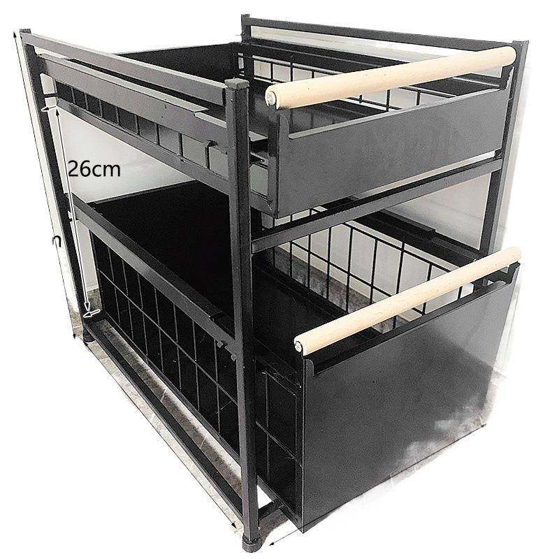 蔬菜置物架厨房灶台蔬果收纳筐家用简约分层台面抽屉式储物整理架