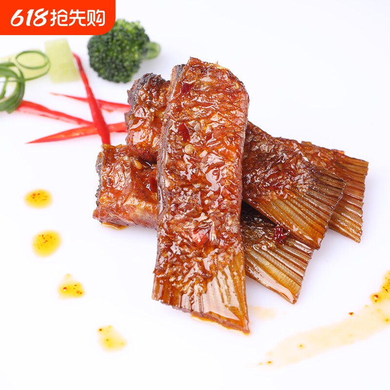 抓鱼的猫香辣糖醋海花鱼红娘鱼零食鱼尾鱼排小吃下酒菜国货竹香