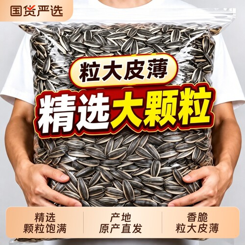 内蒙古原味炒瓜子炒货葵花籽炒熟干熟大颗粒瓜子零食新袋装货2026