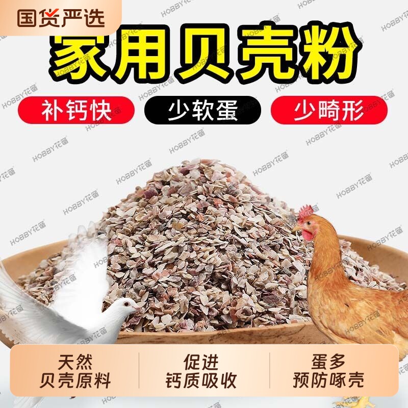 贝壳粉鸡用饲料补钙防啄蛋图片