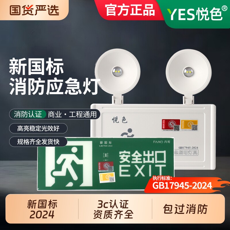 LED高亮稳定双面应急灯图片