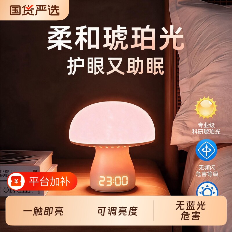 小夜灯床头睡眠卧室助眠定时夜间玩手机护眼灯可充电高级台灯新款