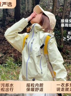 2026新款冲锋衣男女款三合一可拆卸户外加绒羽绒春款登山服外套