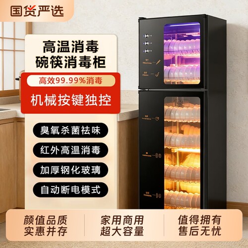 新款消毒柜家用小型立式台式商用餐具消毒烘干碗柜二星级碗筷奶瓶