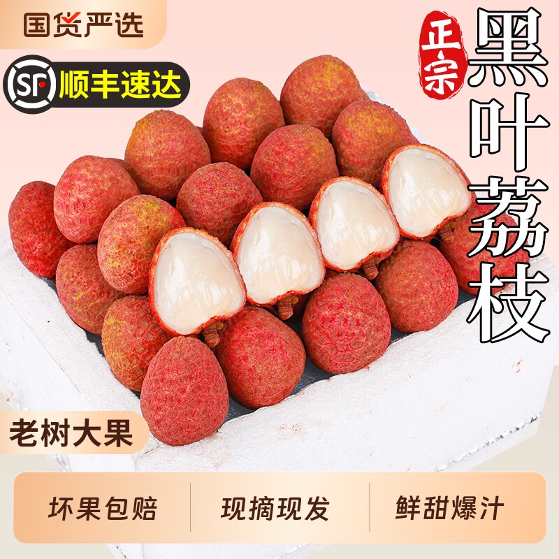 顺丰福建黑叶荔枝新鲜水果老树大果桂花桂味白糖甜当季整箱包邮