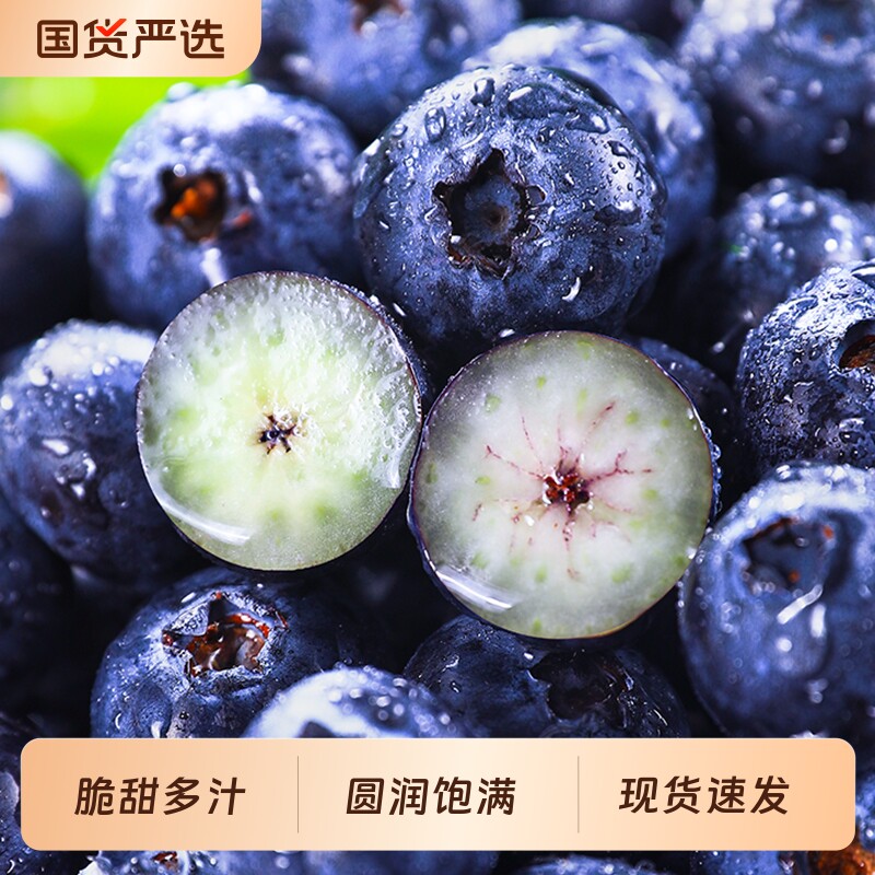 云南蓝莓鲜果4盒15mm+当季高山花香新鲜水果怡颗孕妇生鲜整箱包邮