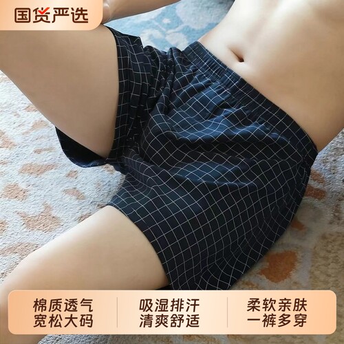 阿罗裤男士纯棉宽松透气男平角裤