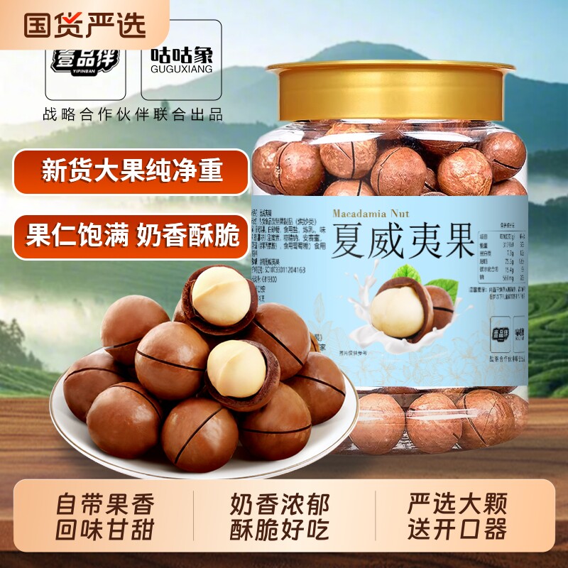 夏威夷果新货坚果罐装大颗粒零食厂家直销奶油味无添加健康果仁
