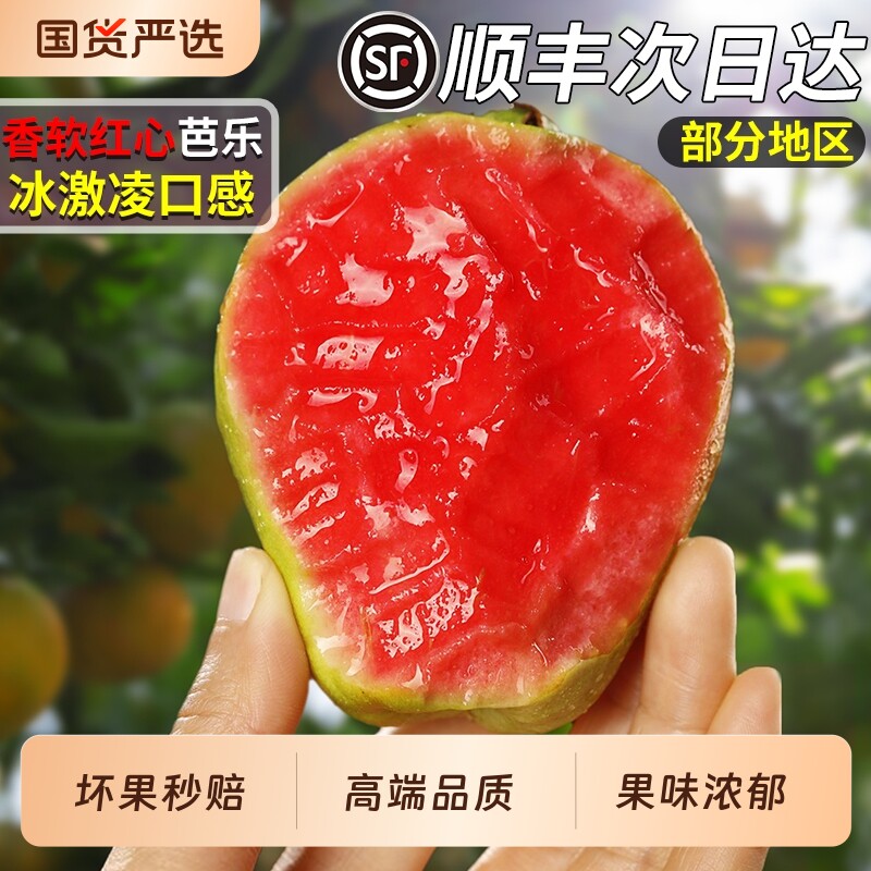 顺丰5斤红心软芭乐新鲜水果低糖孕妇胭脂红番石榴包邮大果热带