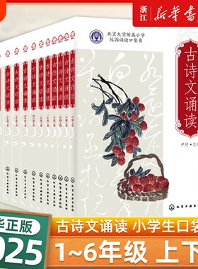 2025 北大附小古诗文诵读 小学一二三四五六年级上下册经典诵读 课外阅读书籍日有所诵 小古文100课晨读唐诗宋词赏析口袋书123456