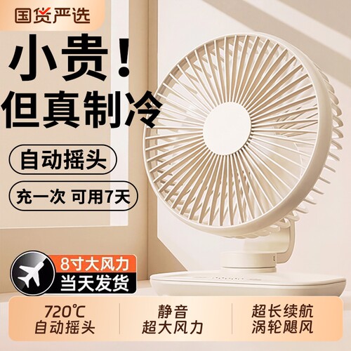 【16°C只吹冷风】自动摇头风扇