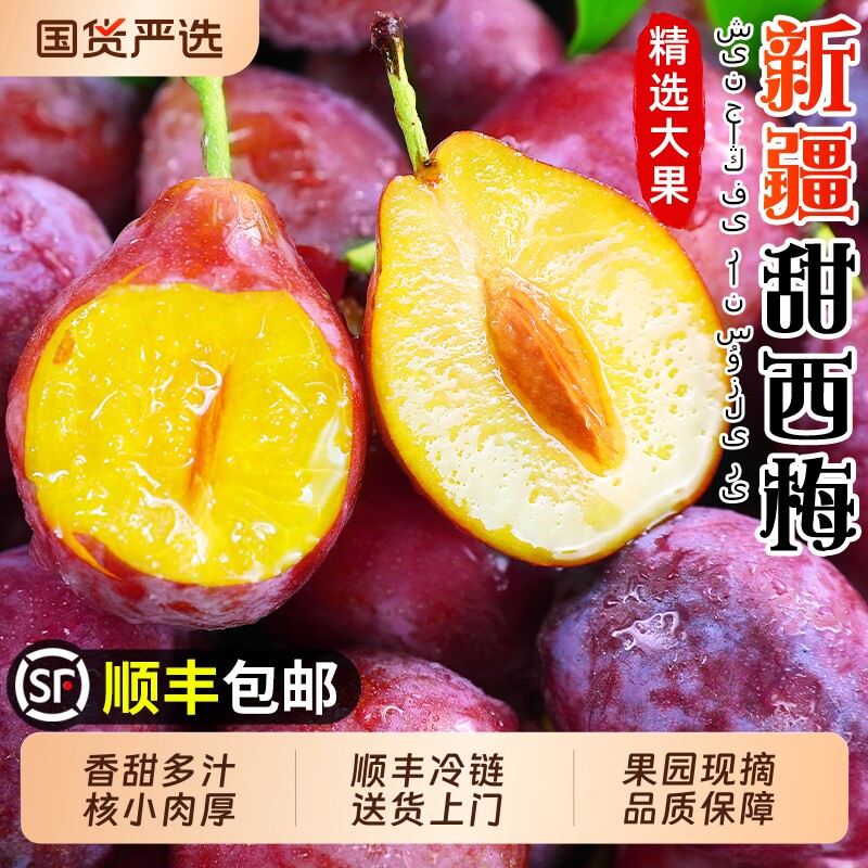 正宗新疆甜西梅顺丰大果当季新鲜水果法兰西脆甜西梅整箱李子包邮