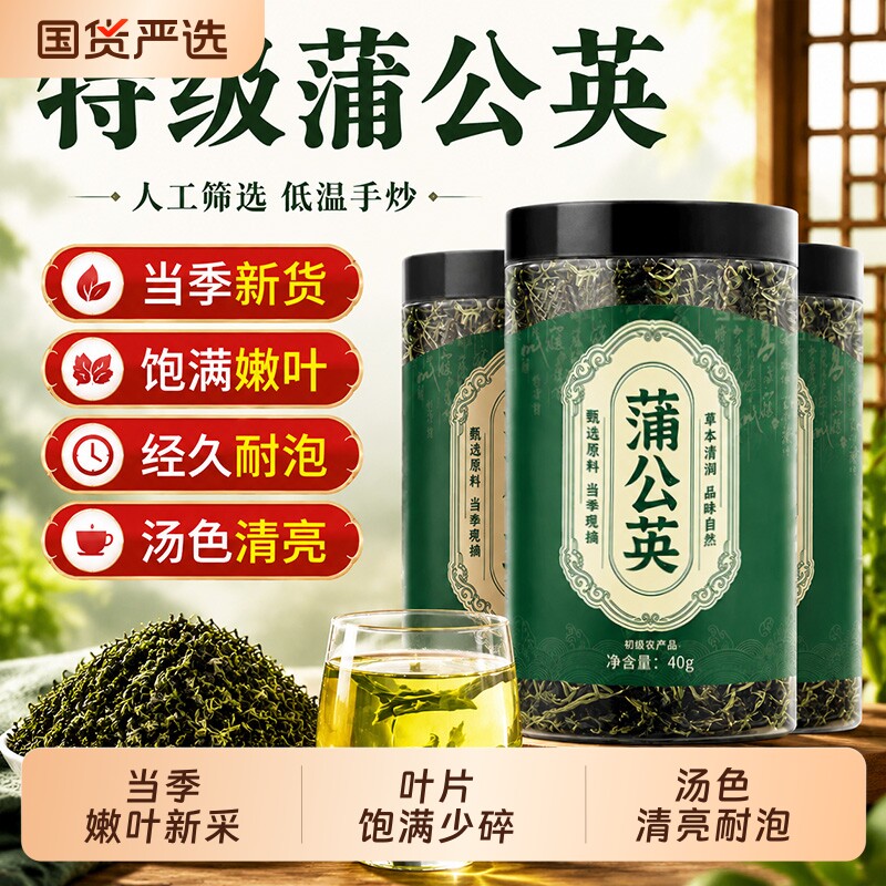 蒲公英茶官方旗舰店正品长白山特级野生浦公英叶根中药材新鲜泡水图片