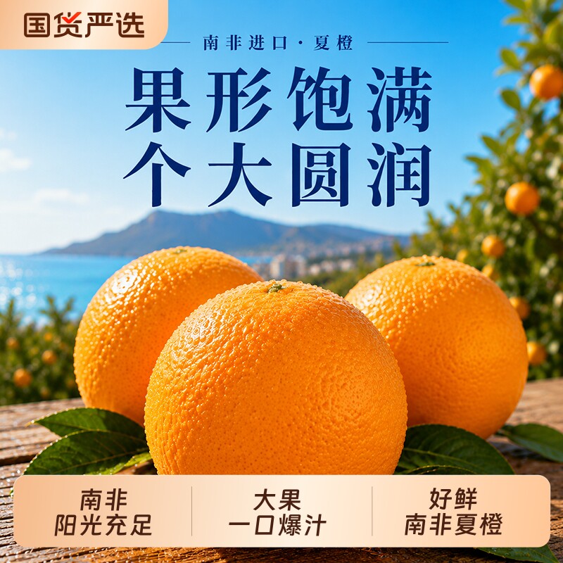 爆汁口感纯甜甜橙夏橙脐橙子新鲜水果黄心冰糖橙早橙微酸新鲜采摘图片