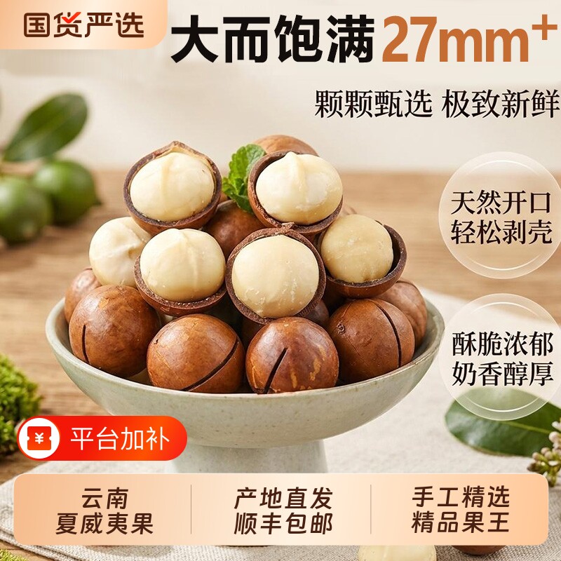 夏威夷果云南特产级新货大颗粒坚果原味奶油味干果孕妇休闲小零食