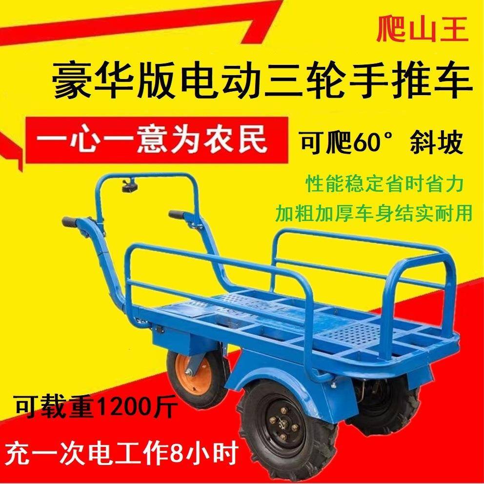 田间小路方便拉货独轮运输车小型农用三轮车电动款果园运输车
