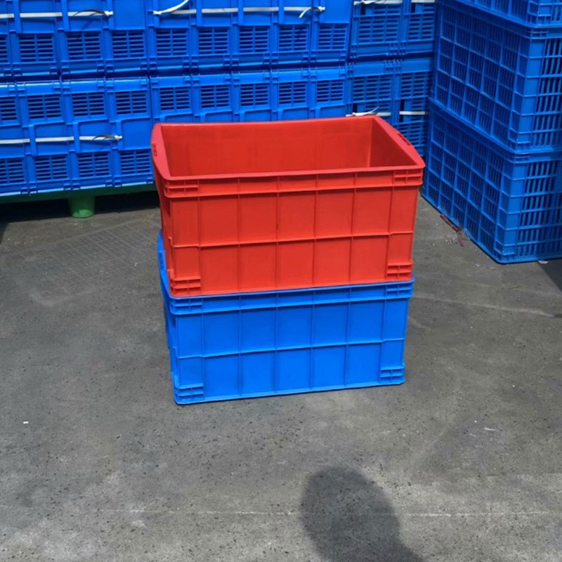 可带盖塑料周转箱 575-300 箱养鱼龟塑胶盒工业中转筐大号 长方形