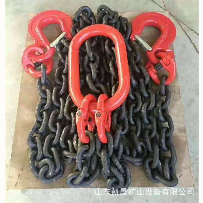 山东泰安实体厂家现货各种高强度锰钢起重链条组合吊索具