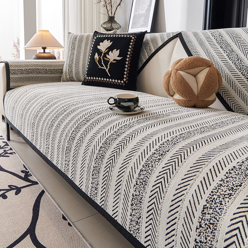 轻奢高级感雪尼尔沙发垫四季通用2024新款沙发套罩坐垫防滑盖布巾