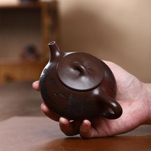 宜兴紫泥紫砂壶家用手工天道酬勤景舟石瓢壶茶壶茶具直播供货