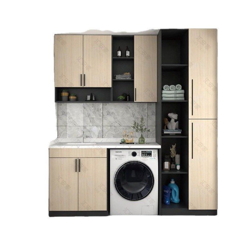 阳台洗衣柜一体柜铝材全屋定制家具厂货洗漱一体台盆阳台整体柜