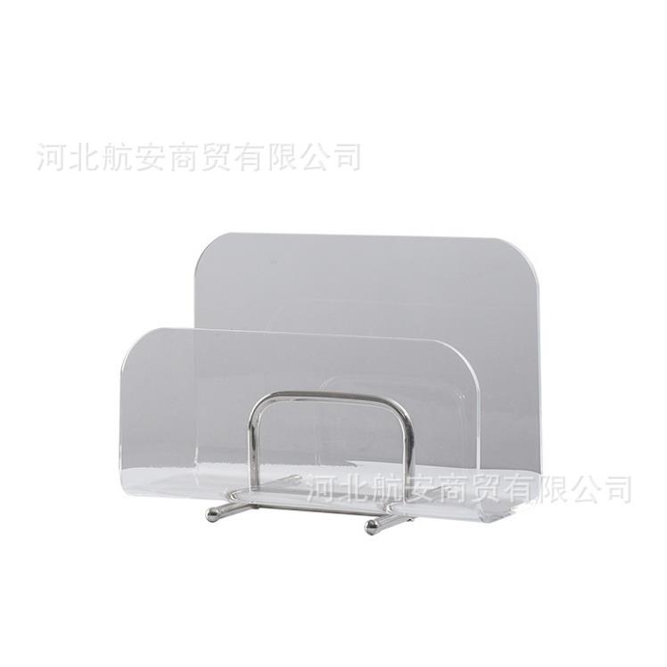 现代简约创意亚克力不锈钢书报架书架桌面装饰品工艺品摆件饰品