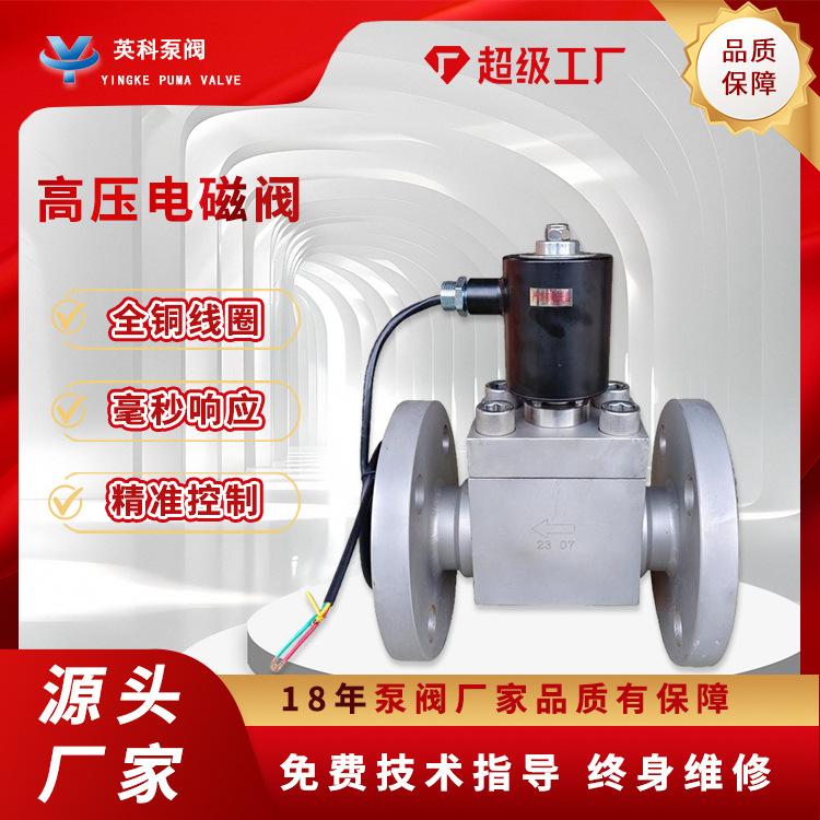 高压电磁阀水气油用不锈钢耐压10MPa化工管道防爆常闭法兰超ZC20